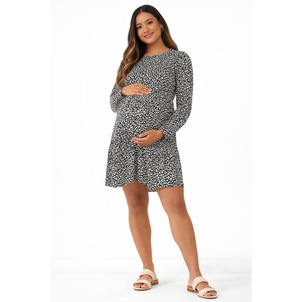 ASOS Black and White Maternity Mini Dress